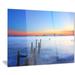 Design Art Metal 'Summer Sea w/ Wooden Pier' Photographic Print Metal in White | 28 H x 36 W x 1 D in | Wayfair MT8647-36-28