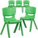 Flash Furniture Goddard Plastic Stackable School Chair w/ 15.5" Seat Height Plastic in Green | 26.75 H x 16.25 W x 17.75 D in | Wayfair