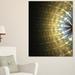 Design Art Amazing Gold Symmetrical Fractal Flower Graphic Art on Wrapped Canvas in Black | 20 H x 12 W x 1 D in | Wayfair PT12033-12-20