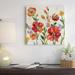 East Urban Home 'July in the Garden II' Painting Print on Canvas in Green/Red/White | 16 H x 12 W x 0.75 D in | Wayfair ESUR1370 37295309