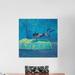 East Urban Home Iris Scott - The Diver by Iris Scott Painting Print on Wrapped Canvas Canvas, Cotton in Blue | 12 H x 12 W x 0.75 D in | Wayfair