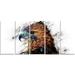 Design Art Hawk Eye - Unframed Graphic Art Print on Metal in Brown/White | 28 H x 48 W x 1 D in | Wayfair MT2337-271