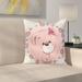 East Urban Home Dog Cute Puppy Daisy Flowers Square Pillow Cover Polyester | 16 H x 16 W x 2 D in | Wayfair ETHE1591 44279017