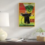 East Urban Home 'Magicians Dame in der Luft Weltattraction Kio' Graphic Art Print on Wrapped Canvas in Green/Red | 18 H x 12 W x 1.5 D in | Wayfair