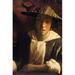 Buyenlarge 'Girl w/ a Flute' by Johannes Vermeer Painting Print in White | 36 H x 24 W x 1.5 D in | Wayfair 0-587-26331-8C2436