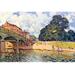 Buyenlarge 'Bridge on Hampton Court' by Alfred Sisley Painting Print in White | 24 H x 36 W x 1.5 D in | Wayfair 0-587-26301-6C2436