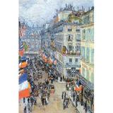 Buyenlarge 'The 14th July Rue Daunou' by Frederick Childe Hassam Painting Print in White | 36 H x 24 W in | Wayfair 0-587-26051-3C2436