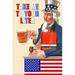 Buyenlarge Take Me to Your Liter - Advertisements Print in Blue/Orange | 30 H x 20 W x 1.5 D in | Wayfair 0-587-21089-3C2030