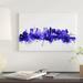 East Urban Home 'Tokyo, Japan Skyline' by Michael Tompsett Graphic Art Print on Wrapped Canvas Canvas, in Blue/Indigo/White | Wayfair