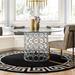 House of Hampton® Dawnell 54" Pedestal Dining Table Glass/Metal in Gray | 30 H x 54 W x 54 D in | Wayfair E4708C858B3244B08A750D184911D8CF