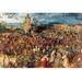 Buyenlarge Procession to Cavalry Complete by Pieter Bruegel the Elder - Print in White | 24 H x 36 W x 1.5 D in | Wayfair 0-587-61934-LC2436