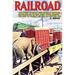 Buyenlarge Railroad n. by Wilbur Pierce - Graphic Art Print in Green/Red/Yellow | 30 H x 20 W x 1.5 D in | Wayfair 0-587-21243-8C2030