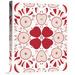 East Urban Home 'Retro Apple Otomi Monotone' Graphic Art Print on Canvas in Green/Pink/Red | 20 H x 16 W x 1.5 D in | Wayfair EUHE8039 42121043
