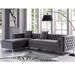 Gray Sectional - Willa Arlo™ Interiors Leonardo Reversible Sectional Velvet, Metal | 30 H x 70 W x 70 D in | Wayfair