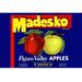 Buyenlarge 'Madesko Brand Pajaro Valley Apples' Vintage Advertisement in Blue/Red/Yellow | 20 H x 30 W x 1.5 D in | Wayfair 0-587-21970-xC2030
