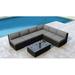 Willa Arlo™ Interiors Thornaby 7 Piece Sectional Setting Group w/ Sunbrella Cushion Wood in Gray | Outdoor Furniture | Wayfair