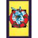 Buyenlarge Lily Flower Broom Label - Graphic Art Print in Blue/Red/Yellow | 30 H x 20 W x 1.5 D in | Wayfair 0-587-24748-7C2030