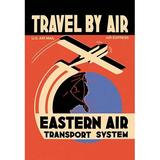 Buyenlarge 'Eastern Air Transport System' Vintage Advertisement in Red | 30 H x 20 W in | Wayfair 0-587-00260-3C2030