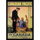 Buyenlarge Canadian Pacific To Canada by H.R.B. Vintage Advertisement in Black/Brown | 30 H x 20 W x 1.5 D in | Wayfair 0-587-02157-8C2030