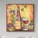 Fleur De Lis Living 'Grapevine & Wine Red' Acrylic Painting Print on Wrapped Canvas in Brown/Green/Yellow | 14 H x 14 W x 2 D in | Wayfair