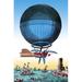 Buyenlarge Cross the English Channel in a Balloon - Graphic Art Print in Blue/Red/Yellow | 30 H x 20 W x 1.5 D in | Wayfair 0-587-23430-xC2030
