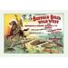 Buyenlarge Buffalo Bill: Ambrose Park, South Brooklyn Vintage Advertisement in Brown/Green/Red | 28 H x 42 W x 1.5 D in | Wayfair