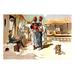 Buyenlarge A Soldier & Villagers by Richard Simkin Painting Print in Brown | 28 H x 42 W x 1.5 D in | Wayfair 0-587-04578-7C2842