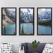 Picture Perfect International Banff 3 - 3 Piece Picture Frame Photograph Print Set on Acrylic in Blue | 25.5 H x 40.5 W x 1 D in | Wayfair