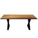 Foundry Select Live Edge Dining Table Wood in Black/Yellow/Brown | 30 H x 80 W x 40 D in | Wayfair 9999F8B90D564E2C960E2D74B6577D79