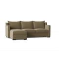 Brown Sectional - My Chic Nest Parker 96" Wide Left Hand Facing Modular Sofa & Chaise Polyester/Upholstery/Cotton/Leather | Wayfair 542-1019-1110