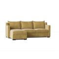 Yellow Sectional - My Chic Nest Parker 96" Wide Left Hand Facing Modular Sofa & Chaise Polyester/Upholstery/Cotton/Leather | Wayfair 542-1050-1150