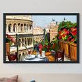 Picture Perfect International "Rome, Italy" Framed Graphic Art Plastic/Acrylic in Green | 27.5 H x 39.5 W x 0.75 D in | Wayfair 704-3279-2436