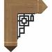 Ekena Millwork Eris 8" Triple Bracket Arts & Crafts Ironcrest or Corbel Wood in Brown | 16 H x 3.5 W x 13.5 D in | Wayfair BKTI0404X14X16SC3TER05