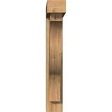 Ekena Millwork Funston Block Bracket w/Offset Brace Wood in Brown | 38 H x 6 W x 30 D in | Wayfair BKT0604X30X38FST05RWR