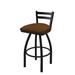 Holland Bar Stool 411 Jackie Low Back Swivel Bar & Counter Stool Plastic in Blue/Black/Brown | 34 H x 18 W x 18 D in | Wayfair 41125BW001