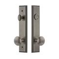 Grandeur Carré Tall Plate Complete Entry Set w/ Single Cylinder Deadbolot and Fifth Avenue Knob in Gray | 11 H x 2.5 W x 2.25 D in | Wayfair 840143