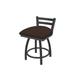 Holland Bar Stool Jackie 18" Tall Metal Vanity Stool Faux Leather/Upholstered/Leather/Metal in Brown | 31 H x 17 W x 17 D in | Wayfair 41118PW025