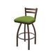 Holland Bar Stool 411 Jackie Low Back Swivel Bar & Counter Stool Upholstered/Metal in Brown | 34 H x 18 W x 18 D in | Wayfair 41130BZ009