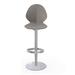 Calligaris Basil Adjustable Stool w/ Seat & Swivel Base Plastic/Acrylic/Metal in Gray/Brown | 17.63 W x 20.38 D in | Wayfair