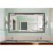 Hanshaw Modern & Contemporary Bathroom/Vanity Mirror Metal in Red/Gray/White Laurel Foundry Modern Farmhouse® | 31.5 H x 65.5 W x 0.75 D in | Wayfair