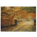 The Finishing Touch "Autumn Bridge" Print on Wood in Brown/Green | 11 H x 14 W x 1.5 D in | Wayfair WA13002111114