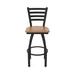 Holland Bar Stool Jackie Swivel Stool Wood/Metal in Blue/Black | 39 H x 18 W x 18 D in | Wayfair 41036BWMedMpl