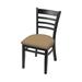 Holland Bar Stool Dining Chair Faux Leather/Wood/Upholstered in Gray/Black | 33 H x 17 W x 21 D in | Wayfair 314018Blk013