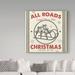 The Holiday Aisle® 'Farmhouse Holiday II' Graphic Art Print on Wrapped Canvas Canvas | 14 H x 14 W x 2 D in | Wayfair