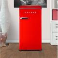 Galanz Retro 3.3 cu. ft. Freestanding Mini Fridge w/ Freezer Stainless Steel in Red | 35.43 H x 17.6 W x 21.02 D in | Wayfair GLR33MRDR10