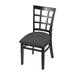 Holland Bar Stool Solid Wood Ladder Back Side Chair Faux Leather/Wood/Upholstered in Black | 33 H x 17 W x 21 D in | Wayfair 313018Blk004