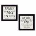 Gracie Oaks Family 2-Piece Vignette Framed Wall Art for Living Room, Home Wall Decor by Cindy Jacobs Paper, in Black/White | Wayfair