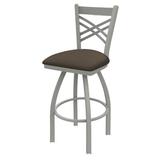 Holland Bar Stool 820 Catalina Swivel Counter Stool Upholstered/Metal in Gray/Brown | 39 H x 18 W x 18 D in | Wayfair 82030AN006