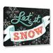 The Holiday Aisle® Let It Snow by Mary Urban - Textual Art Print on Canvas Canvas | 14 H x 18 W x 2 D in | Wayfair HLDY5241 33512274