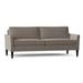 Ebern Designs Soroya 77.75" Flared Arm Sofa w/ Reversible Cushions Polyester/Other Performance Fabrics in Black/Brown | Wayfair